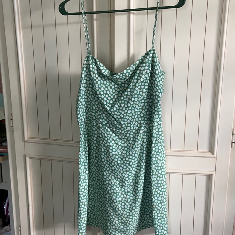 reformation dress green floral
